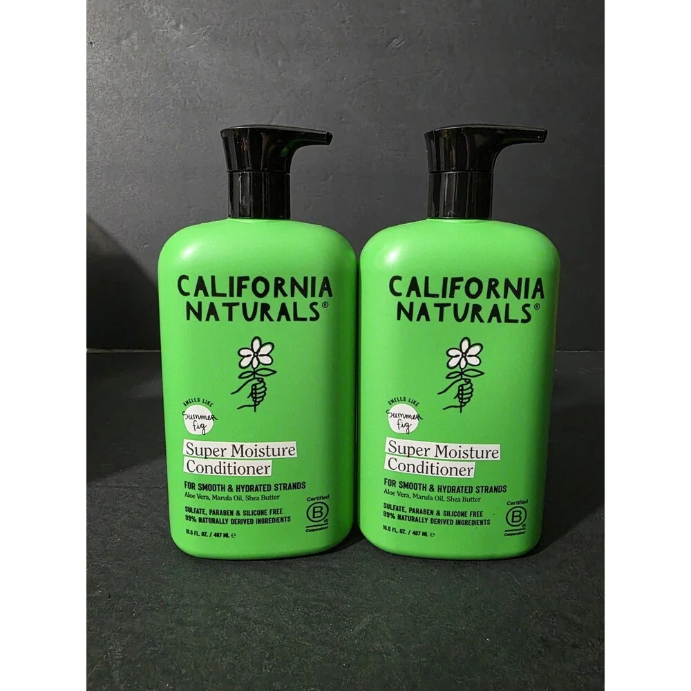 Set of 2 California Naturals Super Moisture Conditioner Summer Fig 16.5 oz Each